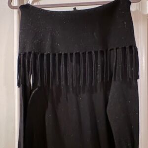 White House Black Market Black Knit Top/Sweater Dress- size S